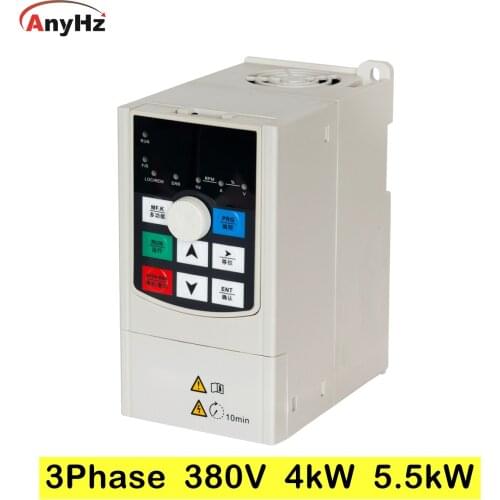 380V 4KW 5.5KW Motor Inverter Ratio 1:100 Small Size 3-phase Frequency Converter For Carving Machinery,Wire Cutting