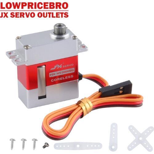 JX PDI-HV2006MG 6.2kg Metal Gear Full CNC Coreless HV Digital Servo for RC Glider 500 Class Heli Tail and Swashplate