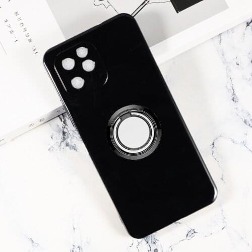 For Oukitel C21 Pro 6.39" Ouk C21Pro OukitelC21Pro Back Ring Holder Bracket Phone Case Smartphone TPU Soft Silicone Cover