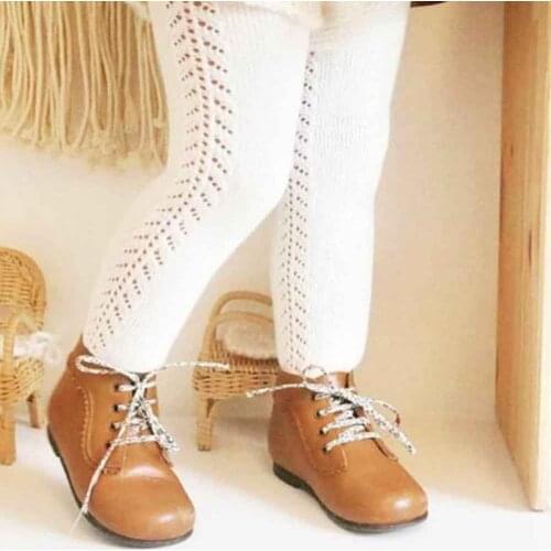 Baby Girls Tights 0-4Y Childrens Spanish Style Hollow Pantyhose Newborn Infant Cotton Stockings 2021 Spring Tight