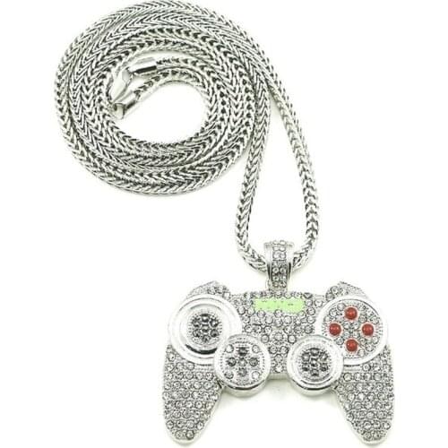 Creative Fashion Video Gamepad Pendant Necklace Mens Hip Hop Rock Party Jewelry