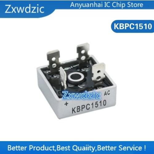 2PCS KBPC1510 15A 1000V bridge rectifier new and original IC