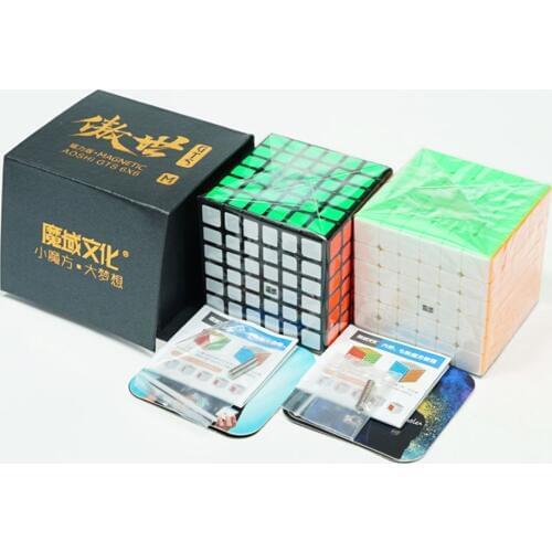 MoYu AoShi GTS M/AoShi GTS 6x6x6 magnetic Stickerless Black magic speed cube professional puzzle cubo magico toys for children