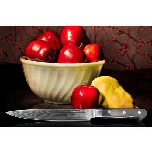 Professional SUNNECKO 8" inches Sashimi Kitchen Knife Japanese VG10 Damascus Steel Slicing Knives Sharp Blade Cutter G10 Handle