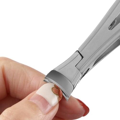 Qmake Nail Clipper Stainless steel Big Jaw opening Fingernail Cutter Manicure Toenail scissors tool Thick and hard nails s