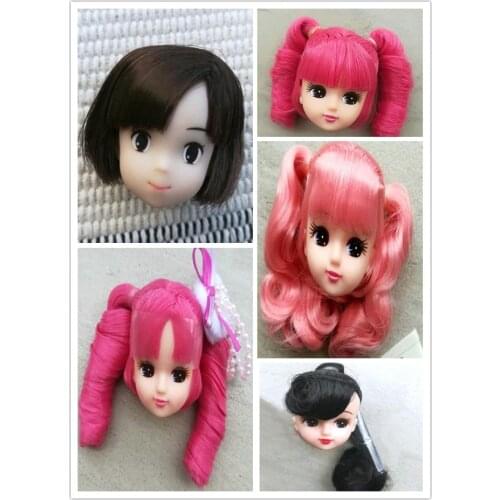 Rare Limited Edition Licca Doll Toy Head Cartoon Doll Head Girls Boys DIY Dressing Hair Toys Collection Cute Doll Head