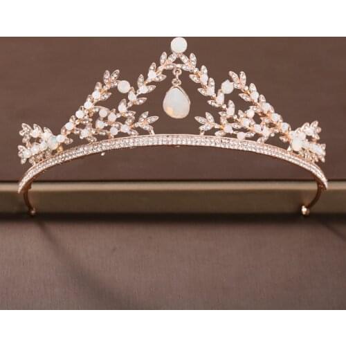 Luxury Rhinestone Crown Ornament Bridal Wedding Accessories Simple Alloy Diamond-Studded Bridal Electroplating Dress Jewelry BH