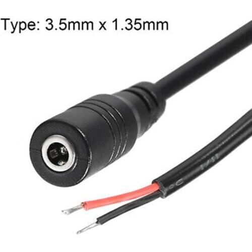 DC Power 3.5mm x 1.35mm 30cm Barrel Female Plug Connector