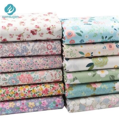 Fabric Meters Flower Collection 100% Cotton Fabric for Sewing Dresses Clothes Bed Sheet Cushions Pillow Cover DIY Sewing Fabrics