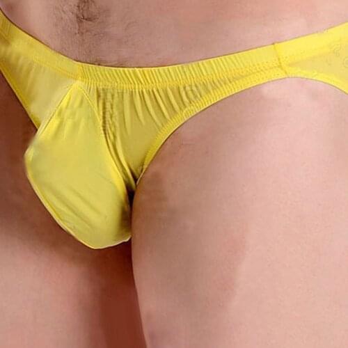 Men Sexy Viscose Brief Posing Trunk Fitness Underwear Beachwear Bikini Pouch Jockstrap Convex Pouch Underpants Трусики