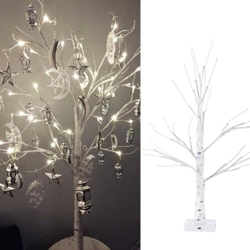 Ramadan decorations Led Birch Tree Light Ramadan Kareem Eid Al Adha Party Artificial Tree Lamp EID Mubarak Decoration for Home