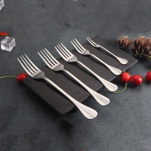 Steak Fork 410 Stainless Steel Fruit Snack Cake Fork Tableware Luxury Western Dinnerware High Quality Kitchen Tools