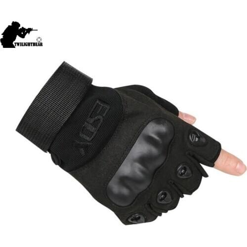 Military Half Finger Tactical Glove Brand Hight Quality Slip Resistant Sports Gloves For Men Women Black Khaki Army Green AE301