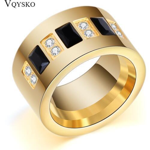 VQYSKO Rings With Cubic Zirkonia For Women