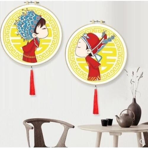 Diamond Embroidered Small Simple Cross Stitch 2018 New Bedroom Couple Classical Wedding Wedding Paintings