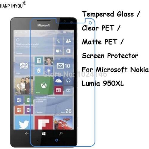 Tempered Glass / Clear PET / Matte PET -- Screen Protector Protective Film For Microsoft Nokia Lumia 950XL 950 XL 5.7"