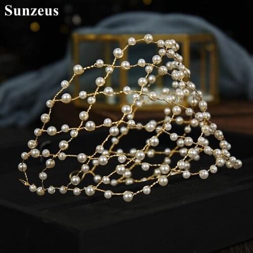 Pearls Hairbands for Women Photography Headwear Jewelry for Hair Hollow Shape Hair Accessories pinzas para el pelo HD33