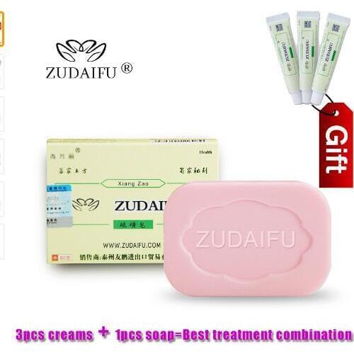 ZUDAIFU Sulfur Soap Skin Conditions Acne Psoriasis Seborrhea Eczema Anti Fungus Bath whitening soap shampoo soap making+GIFT