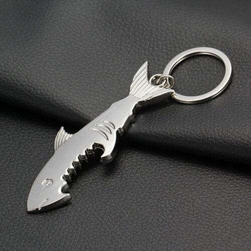 1x Hot Metal Big Shark Beer Bottle Opener Keychain Keyring Keyfob Creative Gift