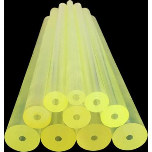 1pcs 500mm long 20/25/30/35/40/45/50/55/60mm diameter Polyurethane hollow rod elastic rubber wear-resistant bar PU Buffer stick