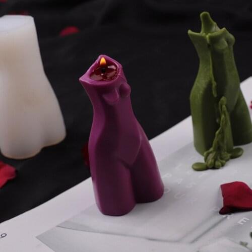 1 Pcs Art Body Candle Molds For Aromatherapy Candle Making Simple Resin Molds 3d Soap Cake Ball Silicone Mold