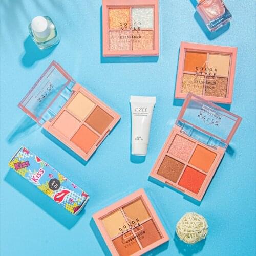 4 Colors Eyeshadow Palette Matte Shimmering Naturally Long Lasting No Smudging Eye Shadow ASD88