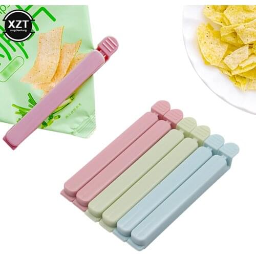 5Pc/Lot Portable New Kitchen Storage Food Snack Seal Sealing Bag Clips Sealer Clamp Plastic Tool Kitchen Accessories