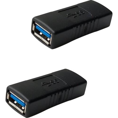 USB 3.0 female-to-female extension connector adapter (2-pack)