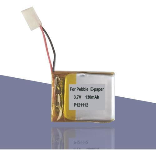 130mAh P121112 Rechargeable Battery For Pebble E-paper Smart Watch Batterie Accumulator AKKU