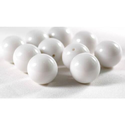 DIY Spacer Acrylic Solid Plastic Beads 6.8.10.12.14mm Round Loose White Beads Wholesale Jewelry Accessories YK-10