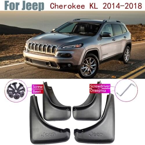 4x Mudguards Fender Styling Accessories Upgrade Guard Flap Splash Protection For Jeep Cherokee KL 2014~2018 5th Gen Car Mudflap