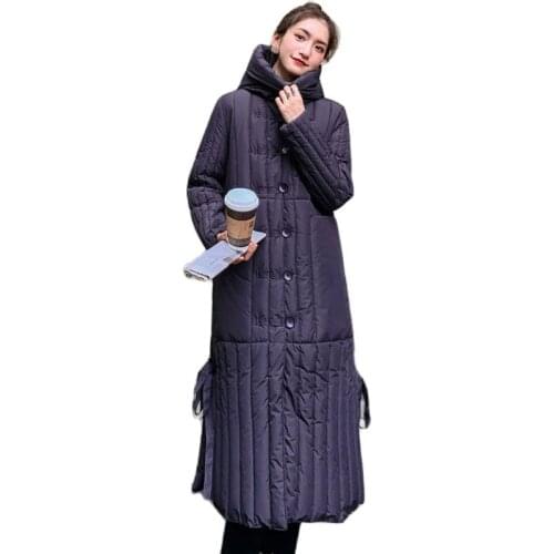 Long Jackets Woman Winter 2021 Vintage Plus Size Womens Coat Hooded Jacket New Korean Style Parka Overcoat Women Clothing
