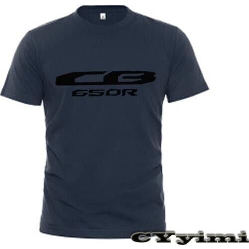 For HONDA CB650R CB 650R T Shirt Men New LOGO T-shirt 100% Cotton Summer Short Sleeve Round Neck Tees Male