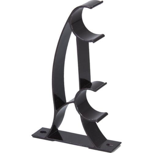 AIMA 2pcs double curtain rod support for "metal rod -dark coffee