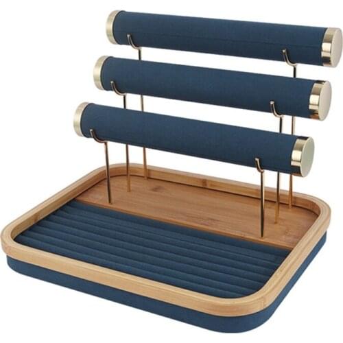 Flannel Bracelet Chain Watch T-Bar Rack Jewelry Hard Display Stand for Bangle Necklace Hairclip Jewelry Organizer Rack