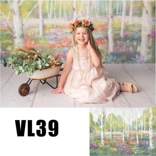 Oil Painting Spring Photography Background Watercolor Flowers Photo Studio Backdrop Child Newborns Easter Portraits Photobooth