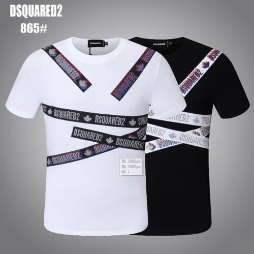 Hip-hop short-sleeved T-shirt mens and womens summer loose large size printing, trend Dsquared2