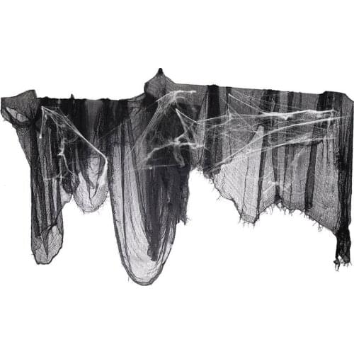 Halloween Gauze Black Spinning Pendant Polyester Cotton Decoration Horror Atmosphere Decoration Props