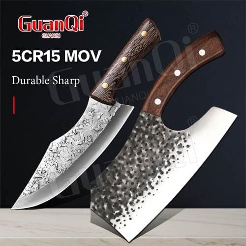 Handmade Forged Kitchen Chef Knife Stainless Steel Bone Cutter High Carbon Steel Sharp Slicing Cleaver Knife Butcher Knife