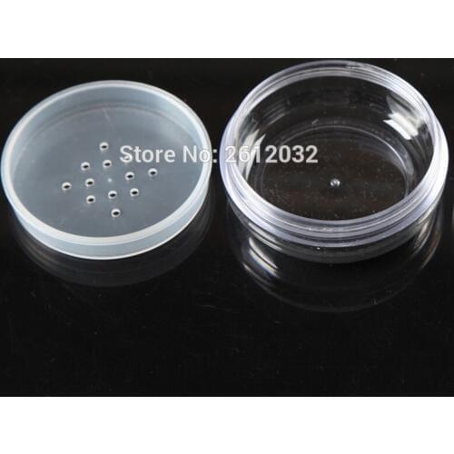 Cream jar loose powder jar with mesh puff cake jar nail art box sub-boxing Empty powder box free shipping F2017372