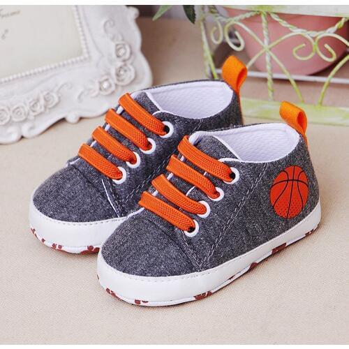 Newborn Infant Baby Sneakers Cartoon Girls Boys Soft Shoes Prewalker Casual Flats Shoes Ball Printing non-slip Toddler Shoes