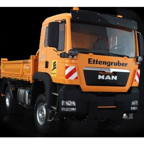 LESU 1/14 Metal 4*4 Chassis MAN TGS Hydraulic Cylinder Dumper Truck Light Sound TH16801-SMT2