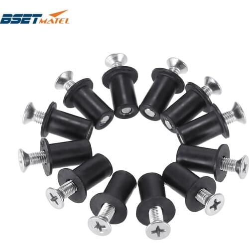 M5 Rubber Well Nuts With Screw Blind Fastener Motorcycle Windscreen Windshield Rivet Kayak Canoe Boat Marine Dinghy Accessories