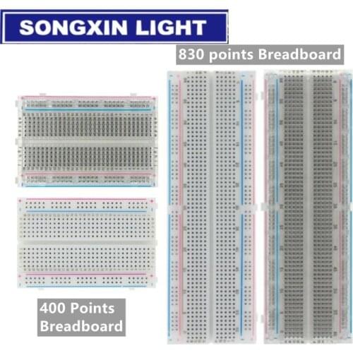 10pcs 400 Points Breadboard 830 points Breadboard MB-102 Solderless PCB test Board 400 Hole Breadboard MB102 Test Develop DIY
