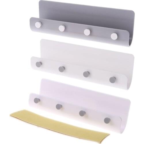 4 Hooks Wall Mounted Keys Mail Letter Organizer Storage Rack Holder Hanger Decor