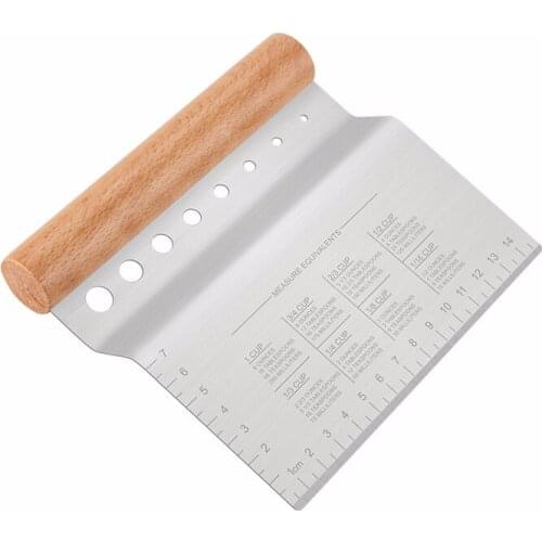 Stainless Steel Scraper Pastry Cutters Chopper Multi-Purpose Cake Dough Scraper Fondant Spatula Edge DIY Baking Decorating Tools