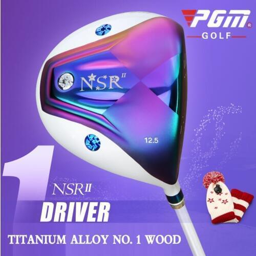 New PGM! Golf Clubs Womens Titanium No.1 Wood Ultra-thin High-rebound Tee-off Wood White-purple 1/3/5/iron Wood High Quality