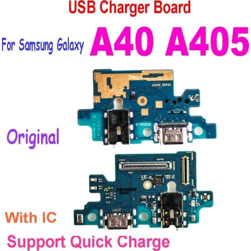 Original Charging Port USB Charge Dock Board For Samsung Galaxy A40 A405 A405F SM-A405FN/DS Connector Board Charging Flex Cable