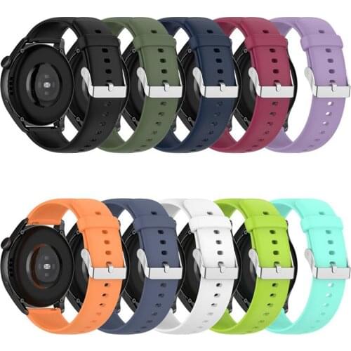 20/22mm strap For Samsung Galaxy watch 3 45mm Gear S3/sport Silicone bracelet band 46mm/42mm/Active 2 Huawei wtach GT 2/2e/pro