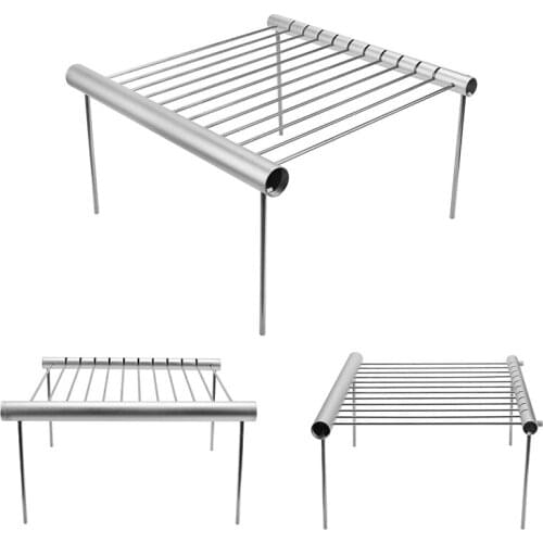 Portable Stainless Steel BBQ Grill Folding BBQ Grill Mini Pocket BBQ Grill Barbecue Accessories For Home Park Use